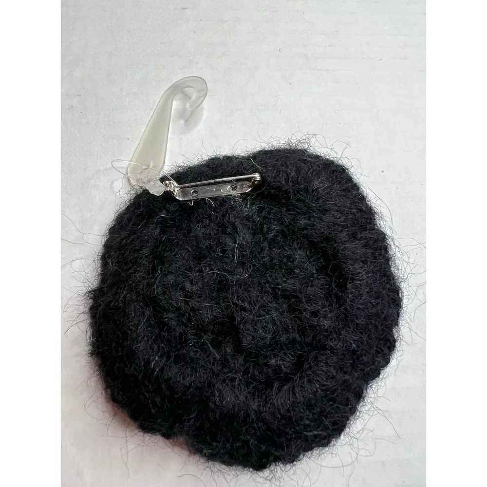 3/$15 or 5/$20 Cream and black knit flower appliqués